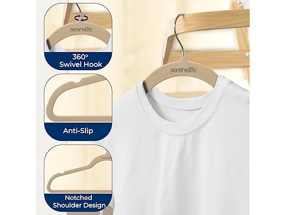 SereneLife 150 Pack Velvet Hangers