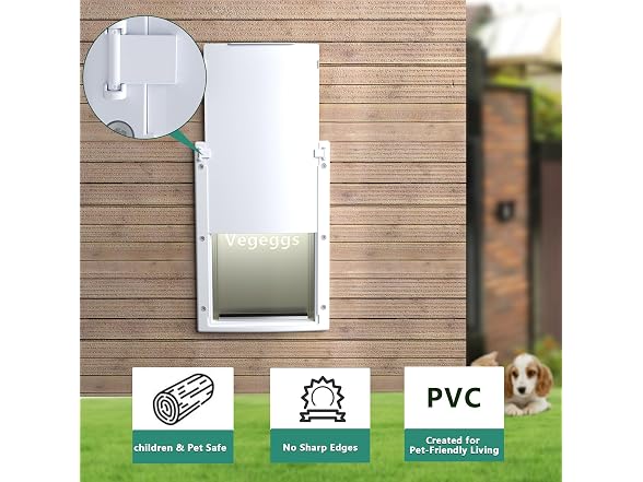 Vegeggs Pet Door, Interior and Exterior Large
