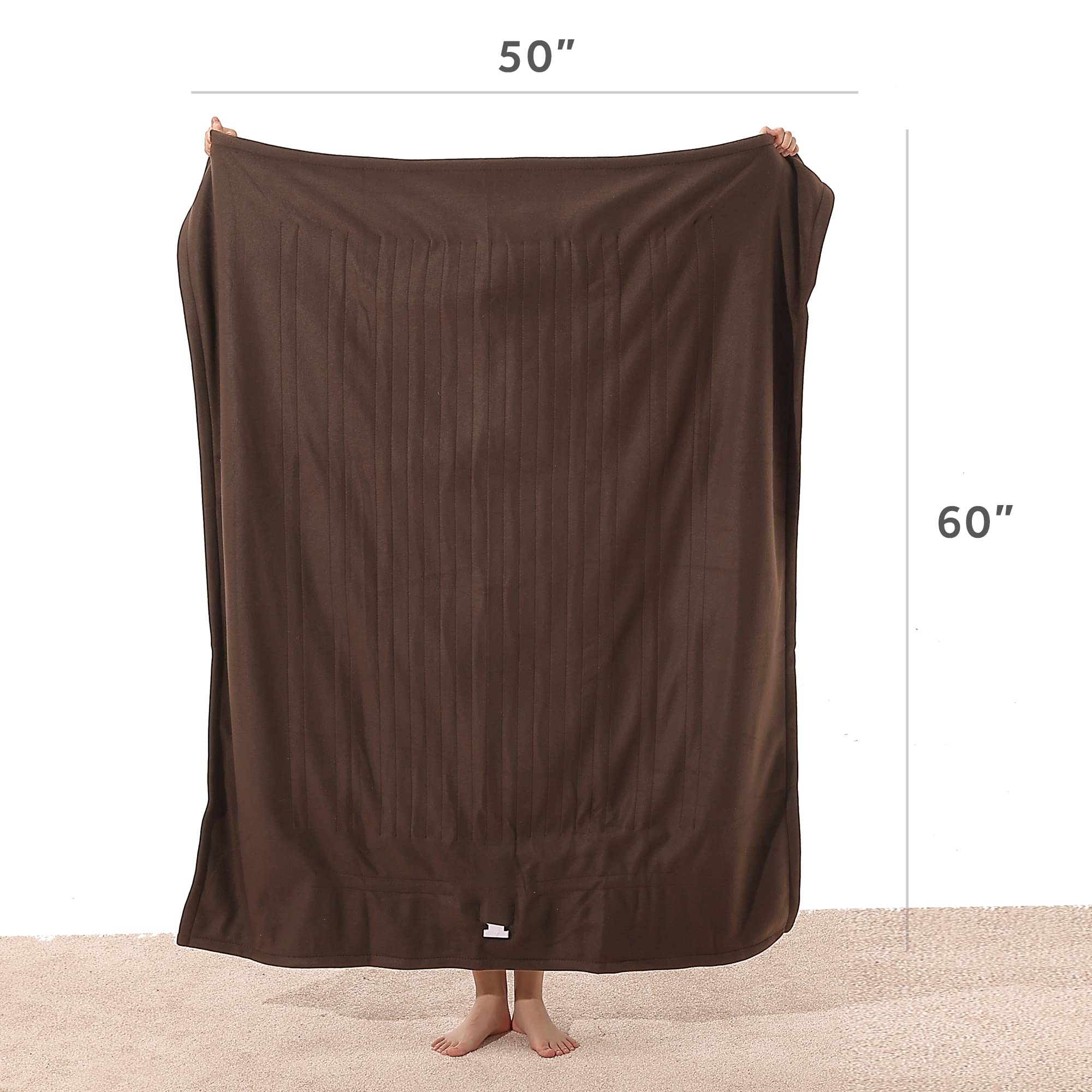 Sunbeam Heated Personal Throw - Walnut - Gallery 20
