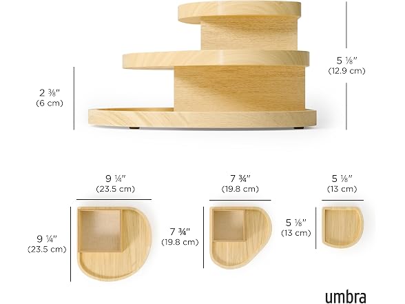 Umbra Cove Storage Box, 3-Tier Stackable Jewelry Organizer