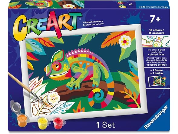 Ravensburger CreArt Colorful Chameleon Paint‑by‑Number Kit