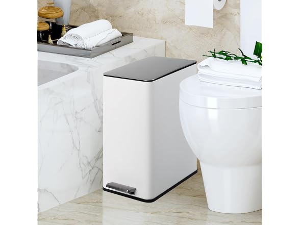 4 Gallon Slim Step Trash Can with Soft-Close Lid