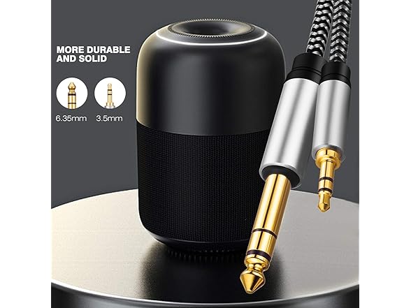 MORELECS 1/8 to 1/4 Stereo Cable