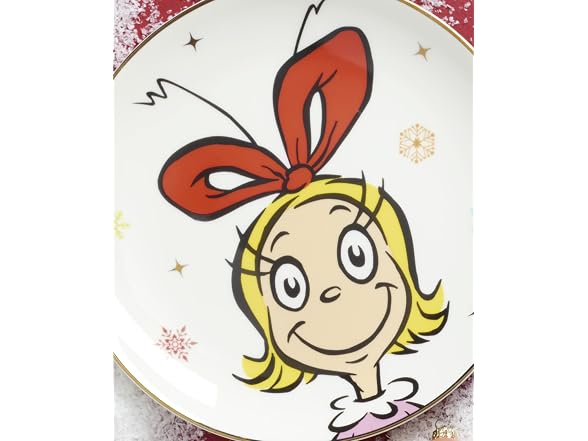 Lenox Grinchmas Christmas Accent Plates, Appetizer Set for 4