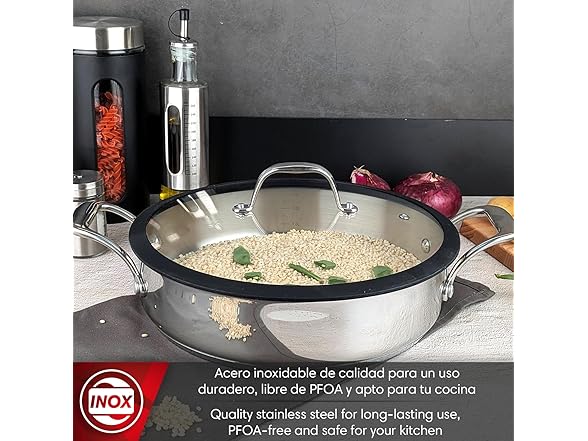 MAGEFESA Balance 11-inch Stainless Steel Braiser