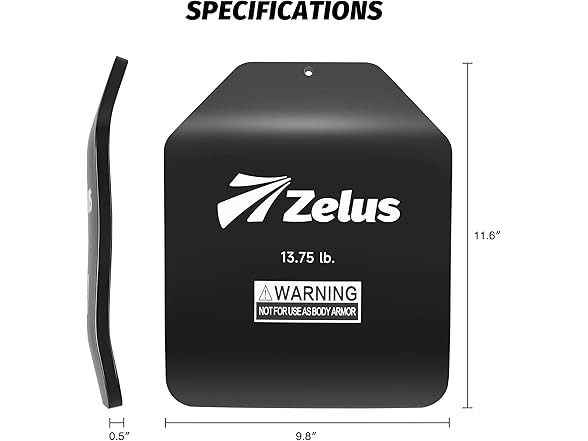 Black Weighted Vest Plates 13.75lbs