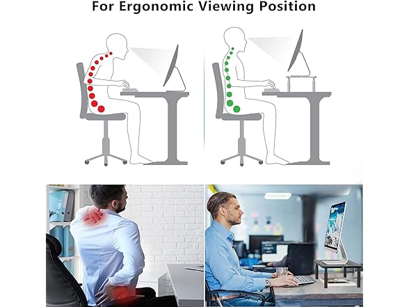 (2 Pack) WALI Desk Monitor Riser
