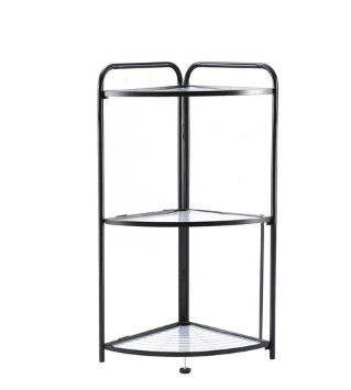 J&V Textiles 7054-BK 3-Tier Foldable Corner Shelf - Gallery 5