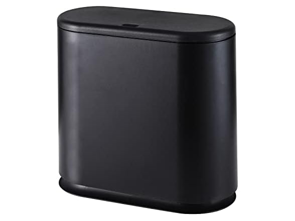 3.17G/12L Black Slim Bathroom Trash Can