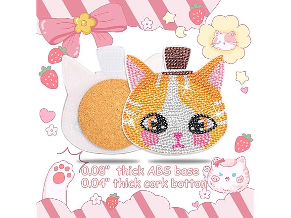 DIY Cat Coasters Diamond Painting Kit