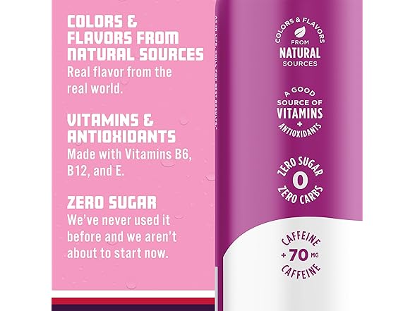 12PK Sparkling Ice Caffeine Black Raspberry Sparkling Water