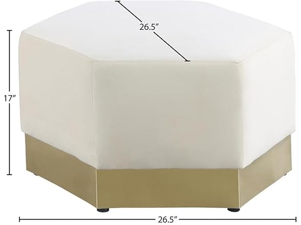Marquis Velvet Upholstered Ottoman