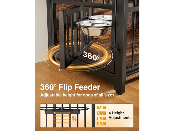 Dog Crate Furniture Sliding Barn Door
