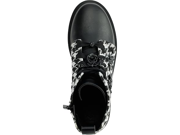 KARL LAGERFELD Women's Makenzie Lace Up Combat Boot (6)