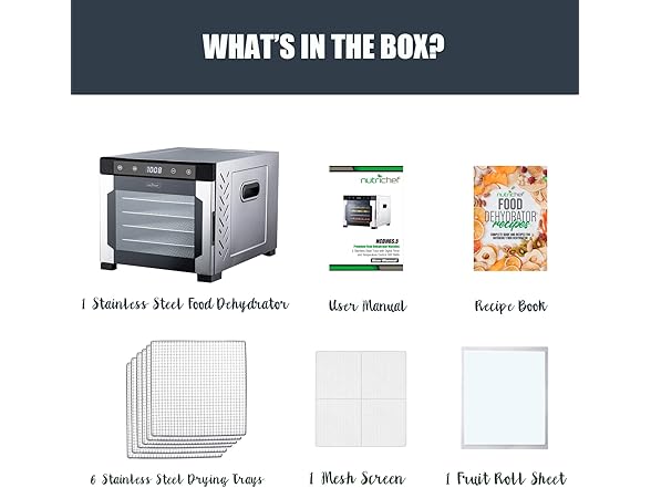 NutriChef Electric Countertop Food Dehyd