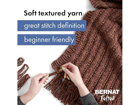 Bernat Felted Storm Blue Yarn - 3 Pack