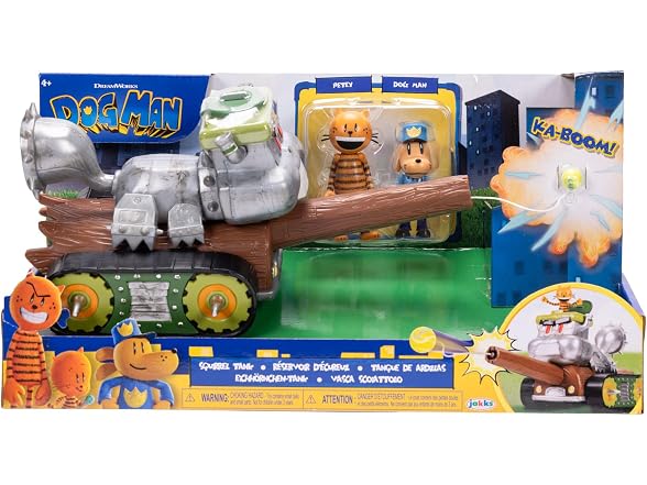 JAKKS Dog Man Squirrel Tank Shooter Vehicle