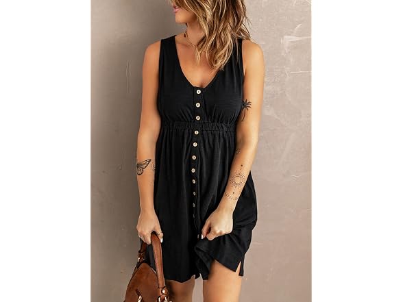 Blencot Women (M) Casual V Neck Sleeveless Tank