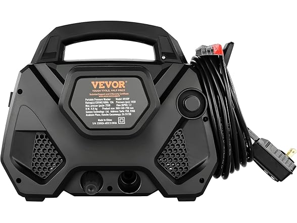 VEVOR Electric Pressure Washer, 2150-PSI 1.85-GPM