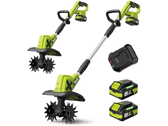 Grelawner 20V Cordless Tiller Cultivator