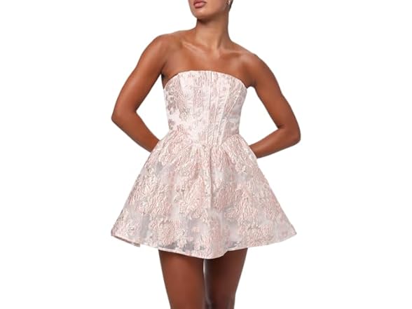 Lulus Women (L) Ayla Jacquard Mini Dress