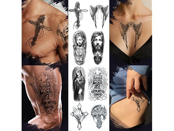 ODTEAHA Large Chicano Temporary Tattoos