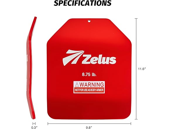 Red Weighted Vest Plates 8.75