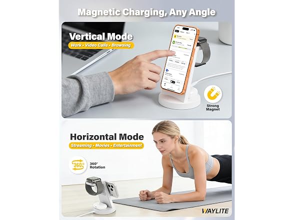 WayLite 3-in-1 iPhone Charging Station