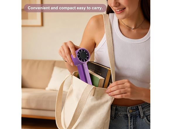 Sowmow Purple Handheld Turbo Fan
