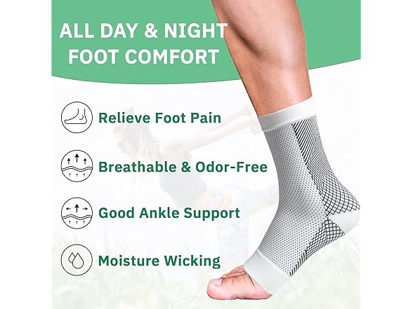 2Pairs Neuropathy Socks - Ankle Compression Sleeve