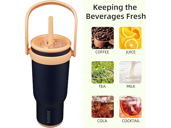 BJPKPK 30 OZ Insulated Travel Tumbler Navy Blue