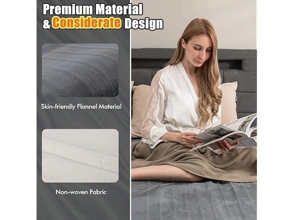 CLEEMAN Electric Heated Twin Mattress Pad