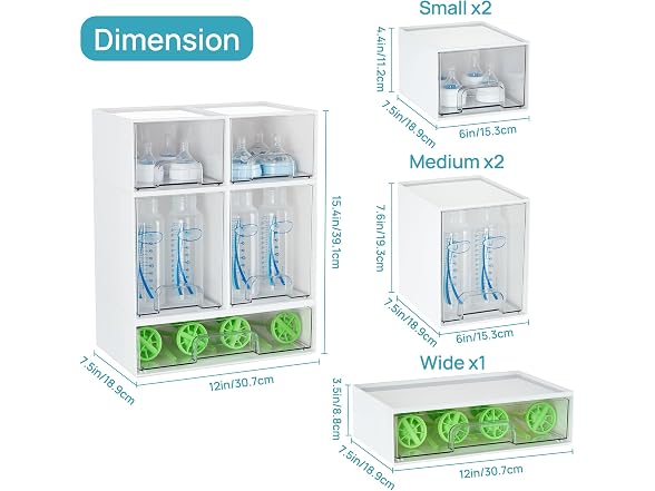 Vtopmart Baby Bottle Organizer Set of 5