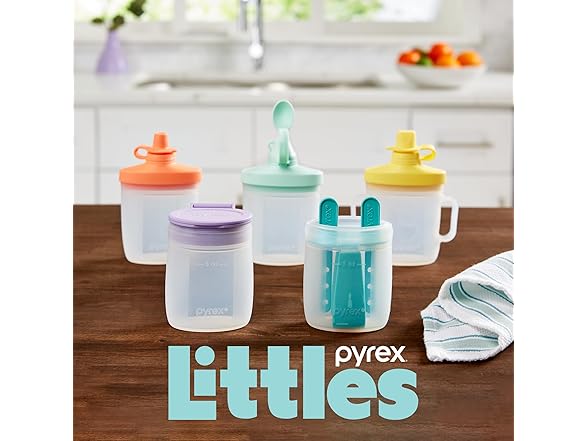 Pyrex Littles (6-PC) Silicone Baby Toddler Feeding Set