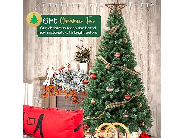 KISIQI Spruce 6Ft Artificial Christmas Tree