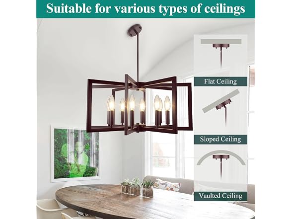 Bairth B0FM34B79T Oil-Rubbed Bronze Kitchen Chandelier