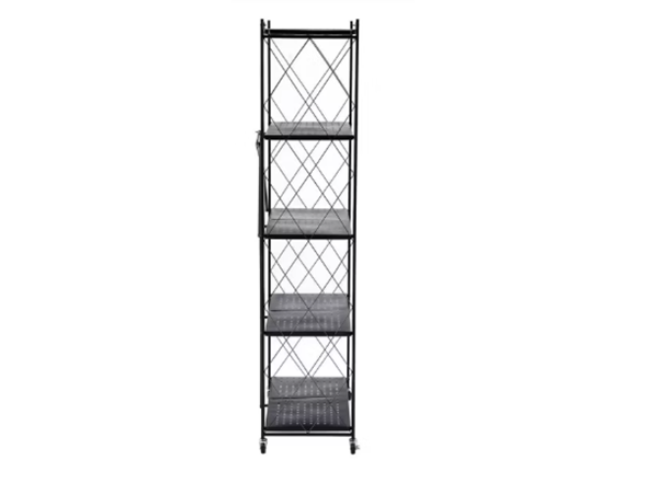 J&V Textiles 7053-BK 5-tier Metal Storage Shelf