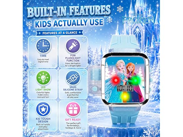 Accutime Disney Frozen Kids LCD Digital