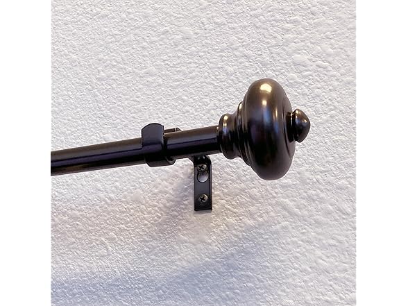 Decopolitan Burlingame 26-48" Curtain Rod, Oiled Bronze
