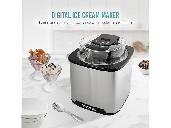 Nostalgia 2-Quart Electric Ice Cream Maker 