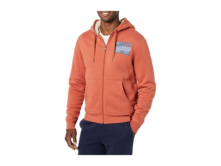 Amazon Essentials Men's Sherpa-Lined Full-Zip Hoodie Sweatshirt