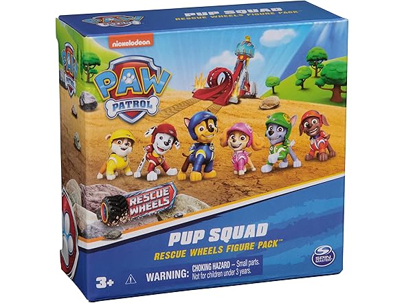 Paw Patrol: Rescue Wheels, 6-Pack Pup Squad Set