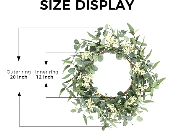 Pinkpum 20" Eucalyptus Wreath