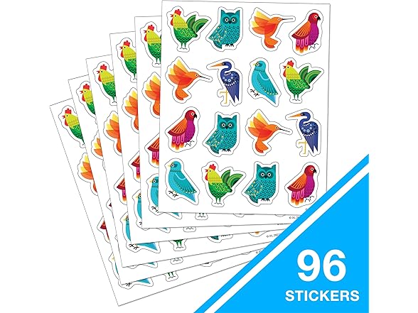 IXL Feathered Friends Stickers - 72pc