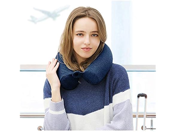 Lucear Twist Memory Foam Travel Pillow