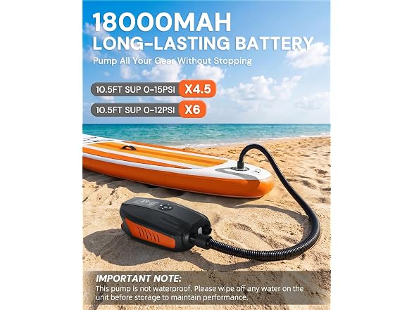 Paddle Board Electric Pump, 18000mAh