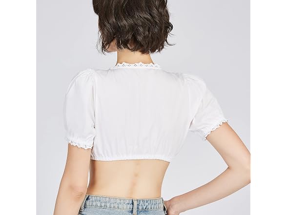 FreeNFond Women's (M) Oktoberfest Blouse Dirndl - Gallery 4