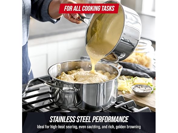 Blue Diamond Pro Steel 10-Piece Cookware Set