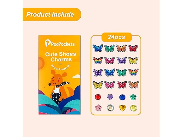pocpockets Butterfly Shoe Decorations
