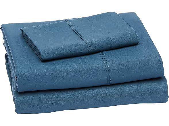 Amazon Basics 3Pc Teal Sheet Set, Twin